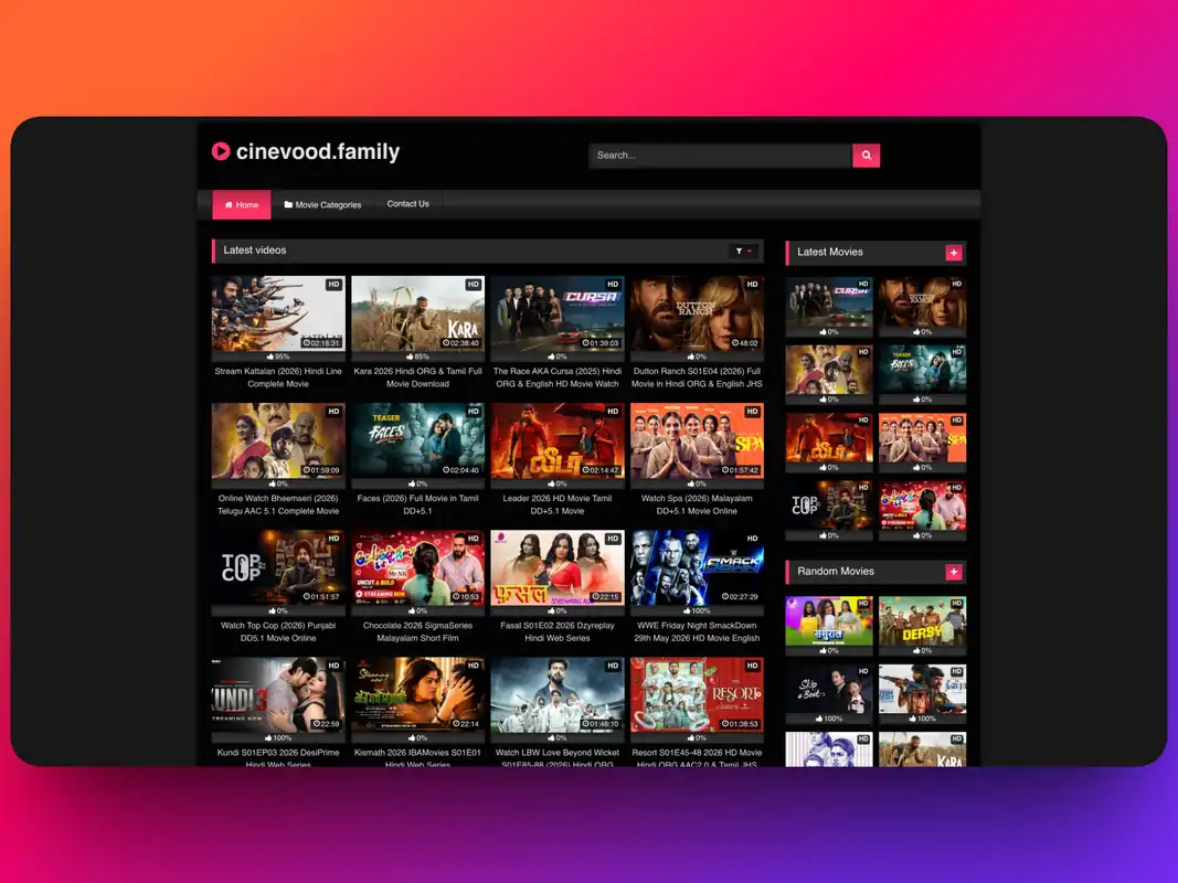 Cinevood Family a Movie Streaming Platform